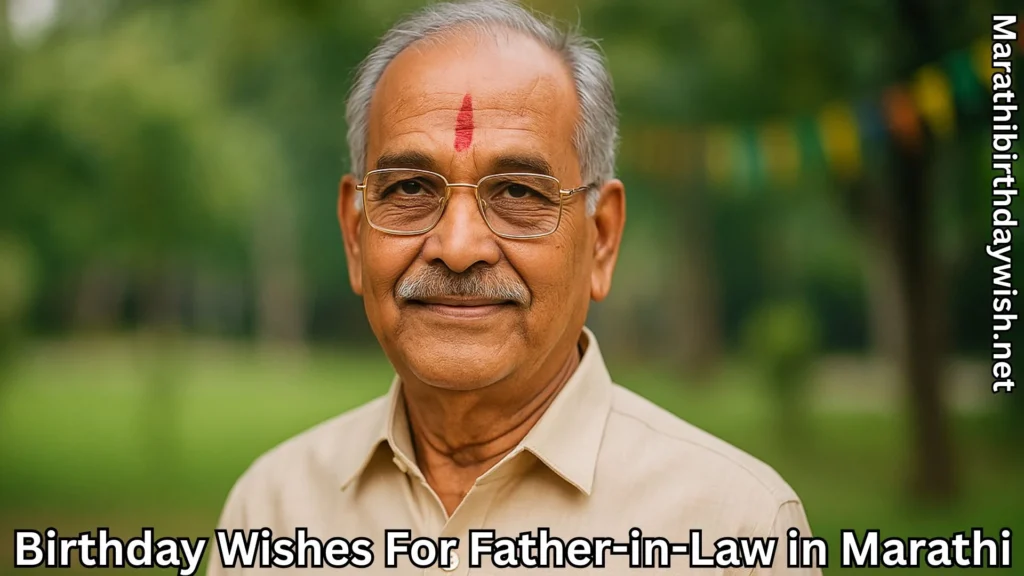 Father-in-law portrait with tilak, outdoor green background
