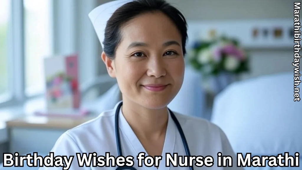 Portrait of nurse in white with stethoscope, hospital room birthday feel