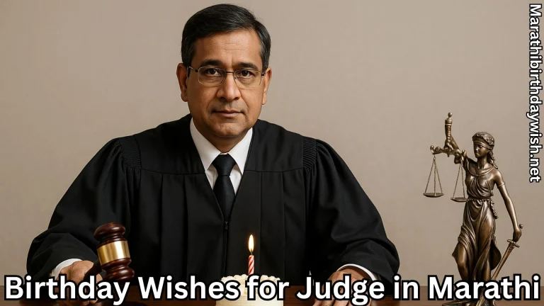 Serious judge with gavel, cake candle and Lady Justice statue beside