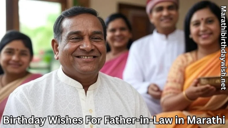 Smiling father-in-law with family, Marathi birthday celebration