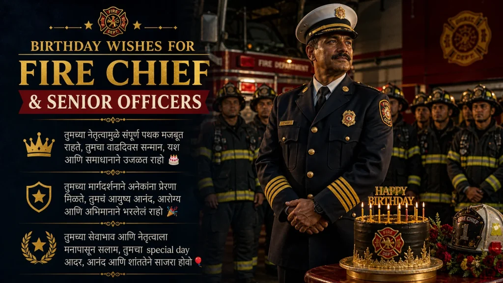 Fire chief birthday celebration with team at fire station