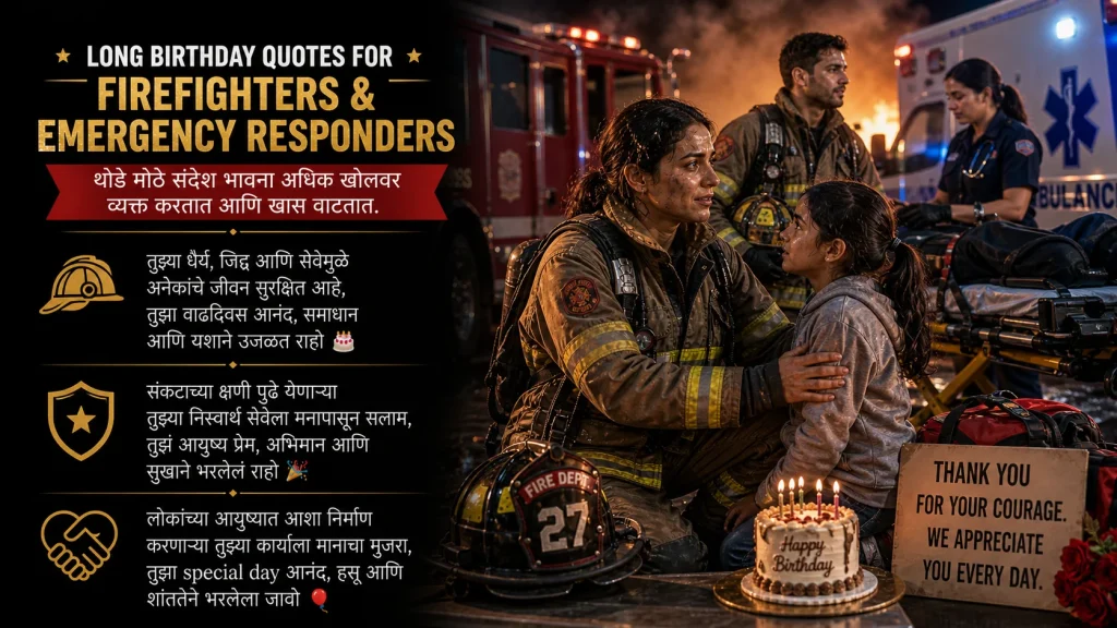 Firefighter comforting child during birthday rescue scene